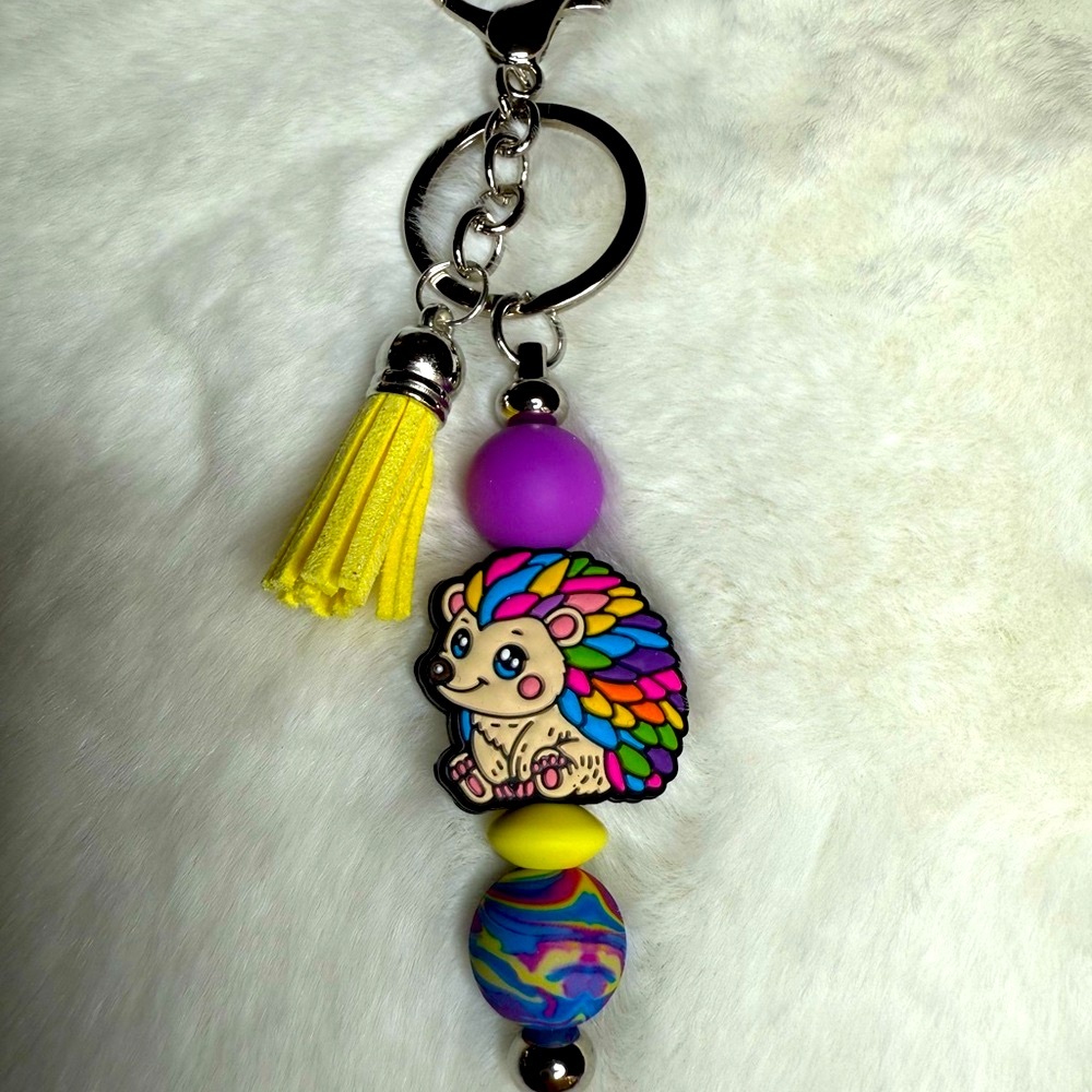 Colorful Hedgehog Keychain